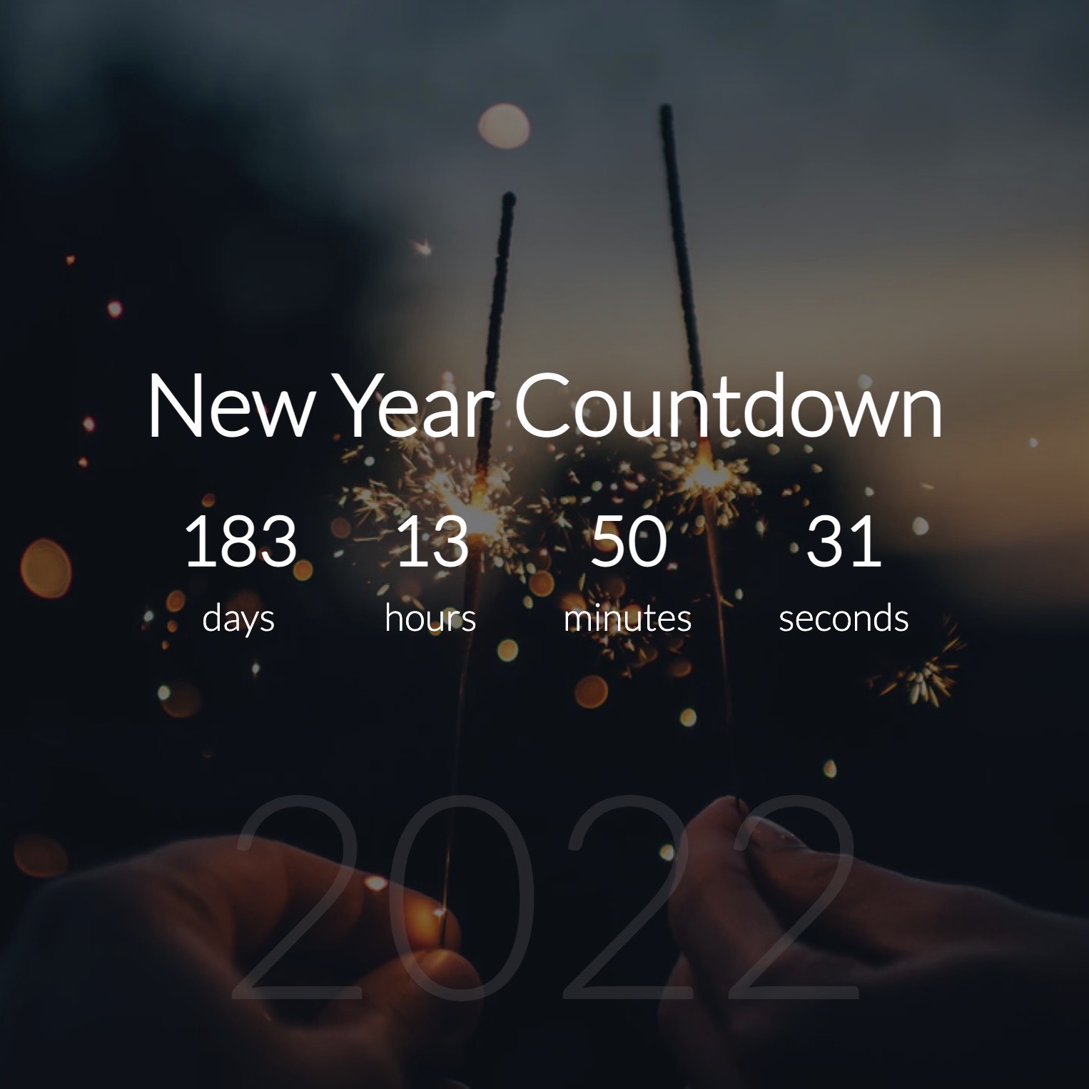 New Year Countdown Application Image